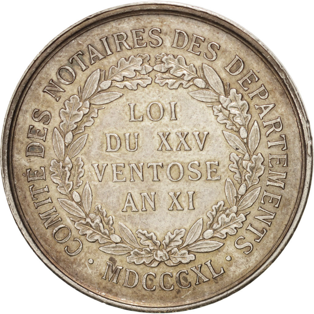 France, Token, Notary, Comité des notaires des départements, 1840, Barre