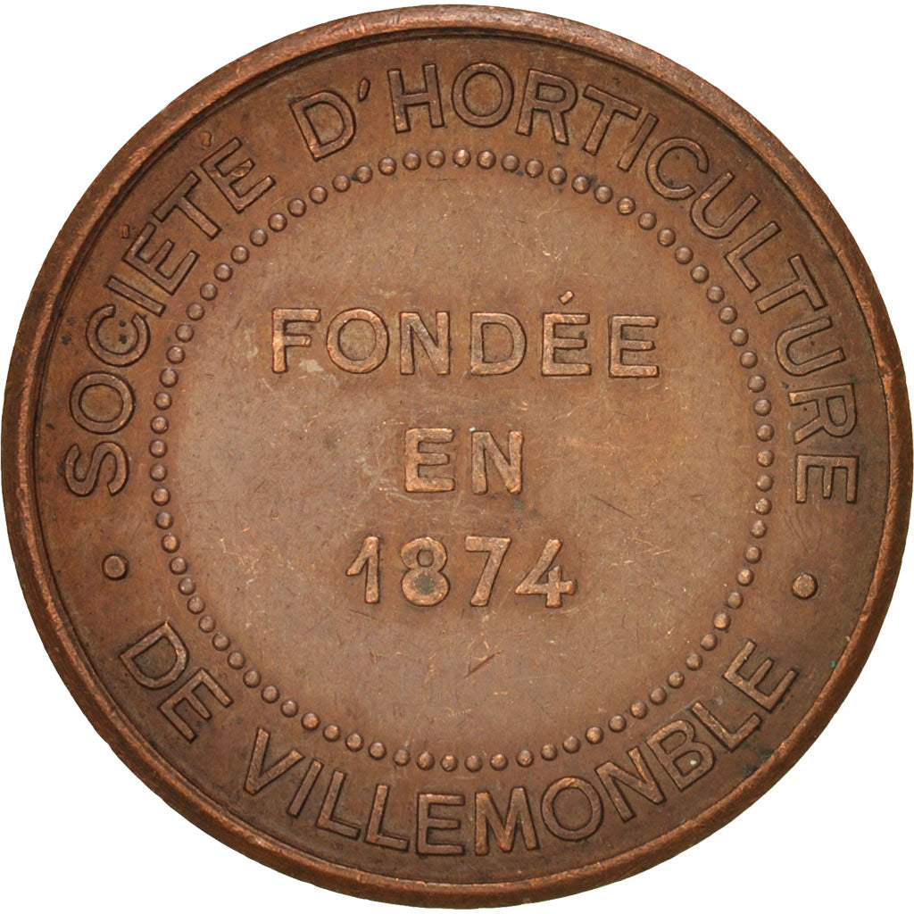 France, Club, Société d'Horticulture de Villemomble, Token, AU(55-58), Copper