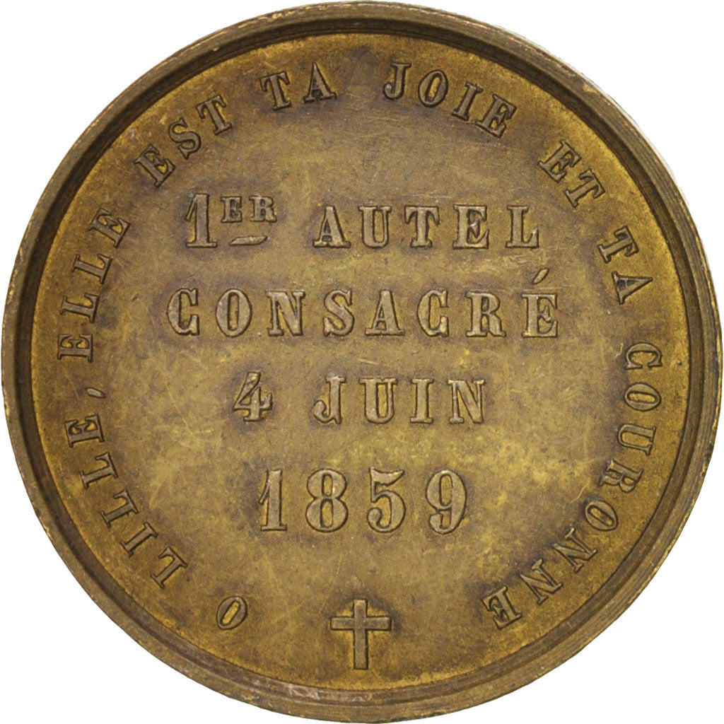 France, Medal, Religion, Ville de Lille, Notre Dame de la Treille, 1859, TTB+