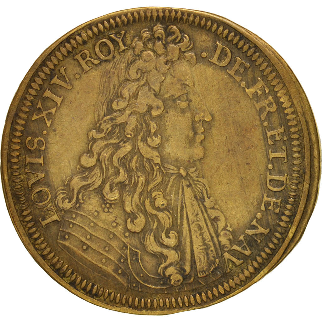 France, Jeton, Royal, Louis XIV, TTB+, Laiton