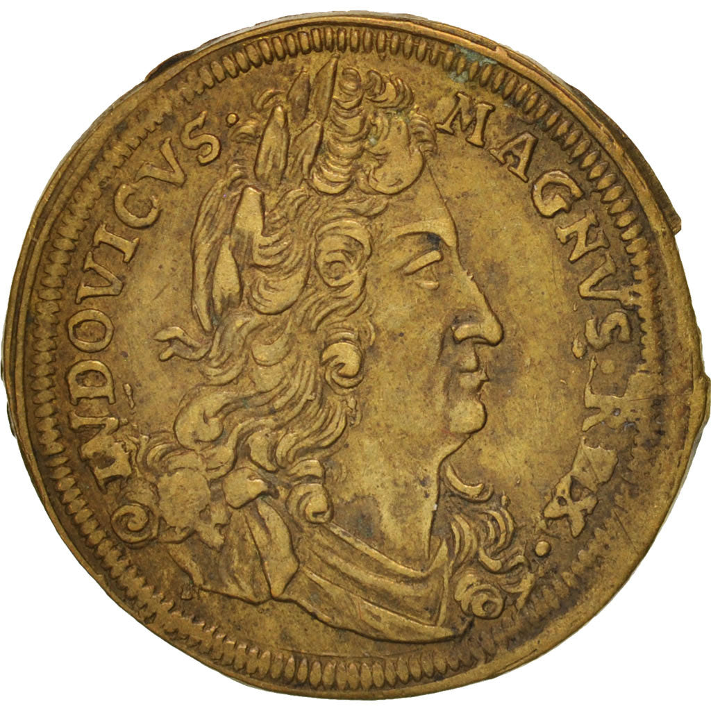 France, Royal, Louis XIV, Token, AU(55-58), Brass, 23