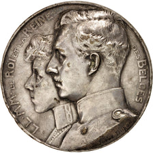 Belgium, Albert et Elisabeth, History, Medal, EF(40-45), Josuë Dupon, Copper