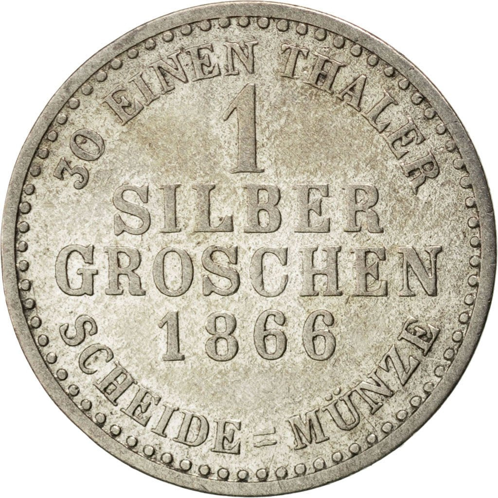 GERMAN STATES, Thaler, 1866, KM #615, EF(40-45), Silver, 2.09