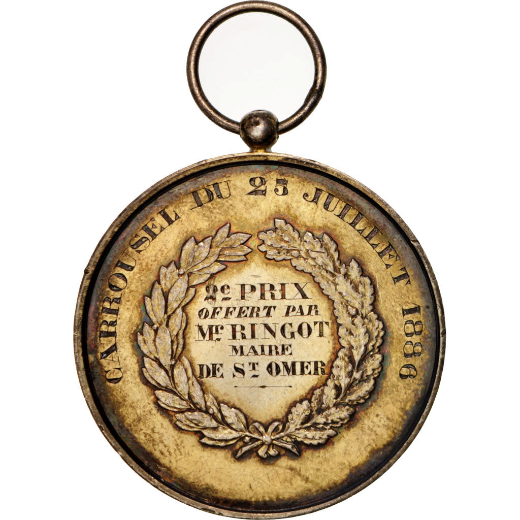 France, Ville de Saint-Omer, Carrousel du 23 juillet 1886, Arts & Culture, Medal
