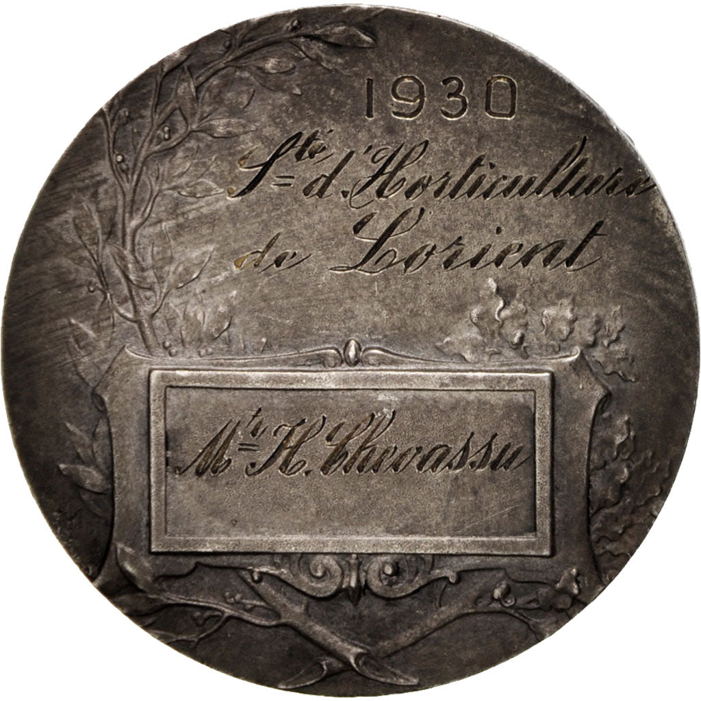 France, Société d'Horticulture de Lorient, Fauna, Medal, 1930, AU(50-53)