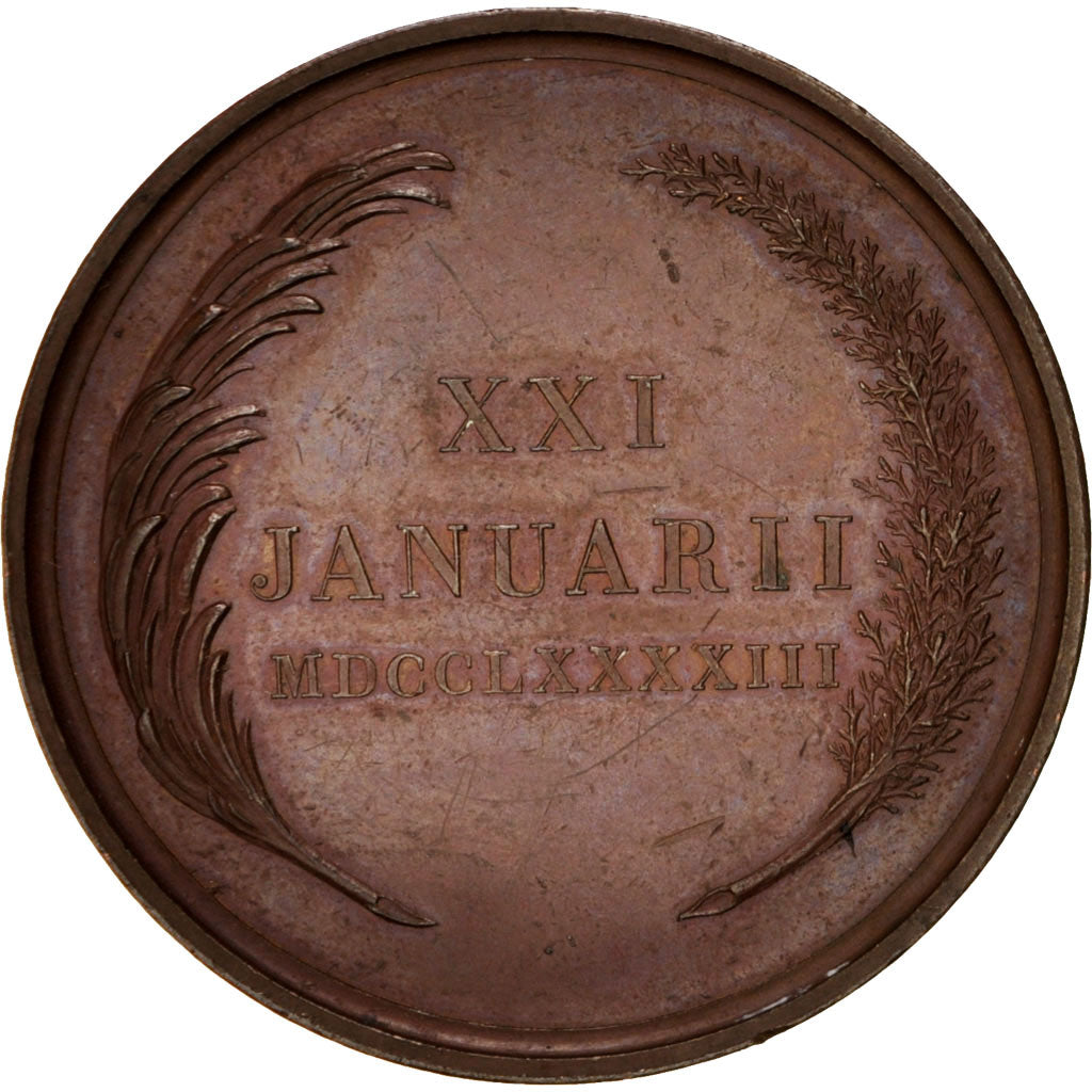 France, Louis XVII, History, Medal, 1793, AU(55-58), Tiolier, Bronze, 41