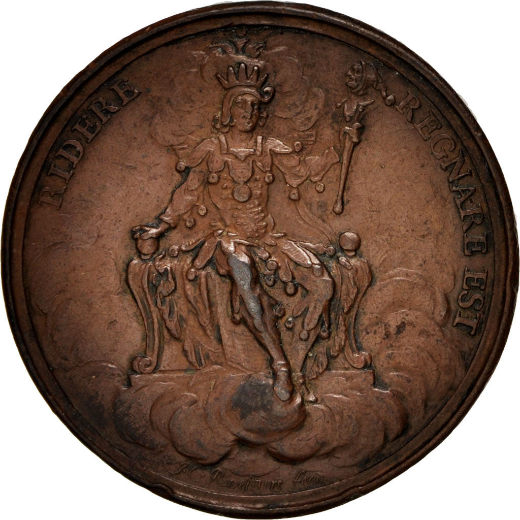 France, Medal, John Law satirical medal, Louis XV, History, 1723, Röettiers