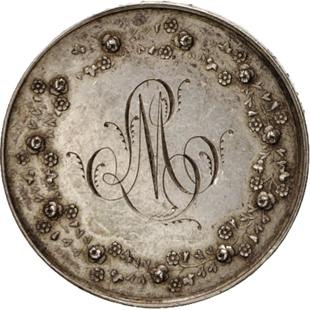 France, Wedding medal, Religions & beliefs, Medal, 1855, MS(63), Montagny