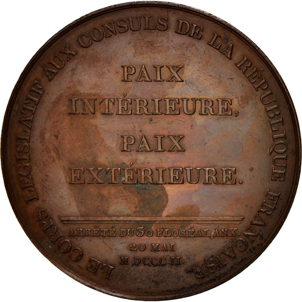 France, Medal, Promulgation du Traité d'Amiens, French Consulate, History