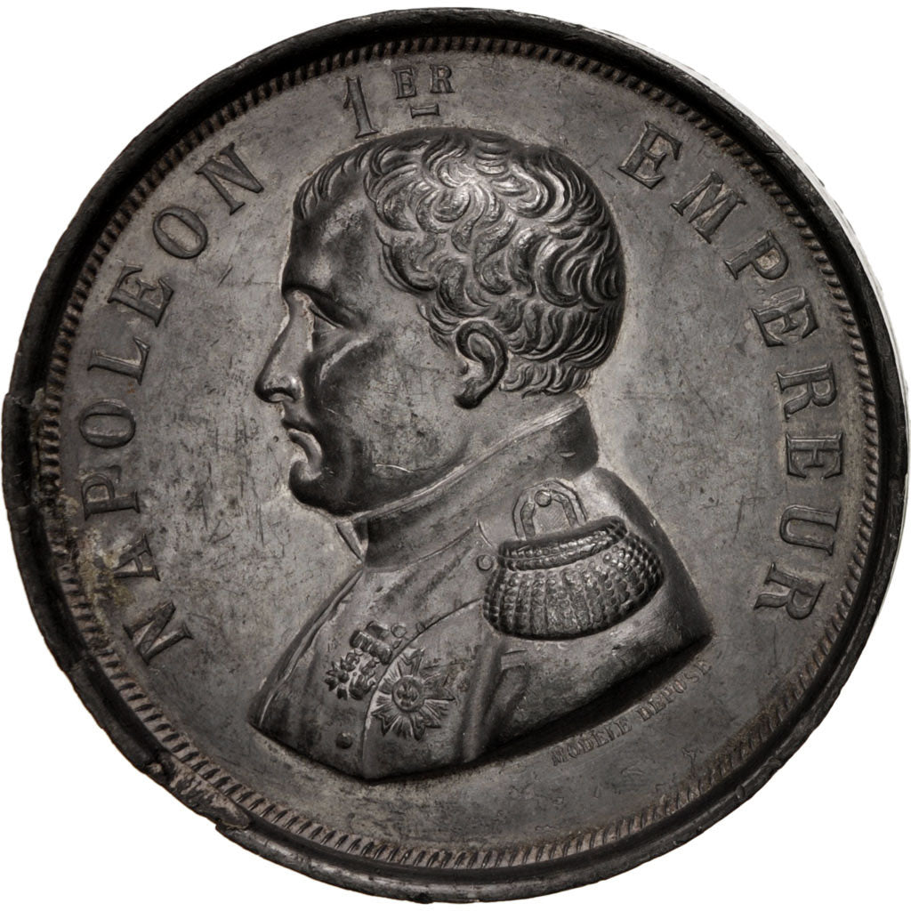 France, Medal, Waterloo, History, 1815, TTB+, Tin