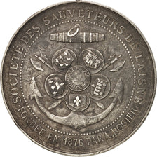 France, Société des Sauveteurs de l'Aisne, Shipping, Medal, TTB, Argent, 40