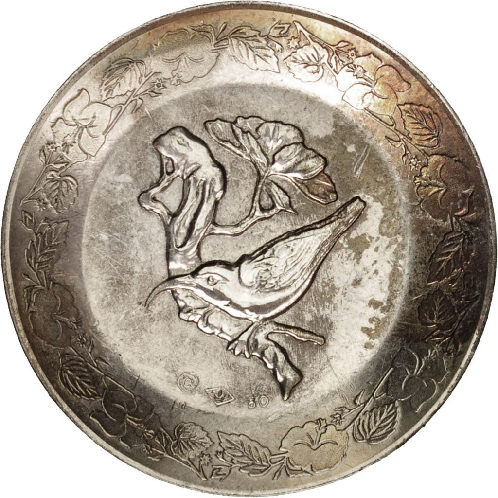 Francia, Medal, BIrd, Fauna, SPL-, Argento