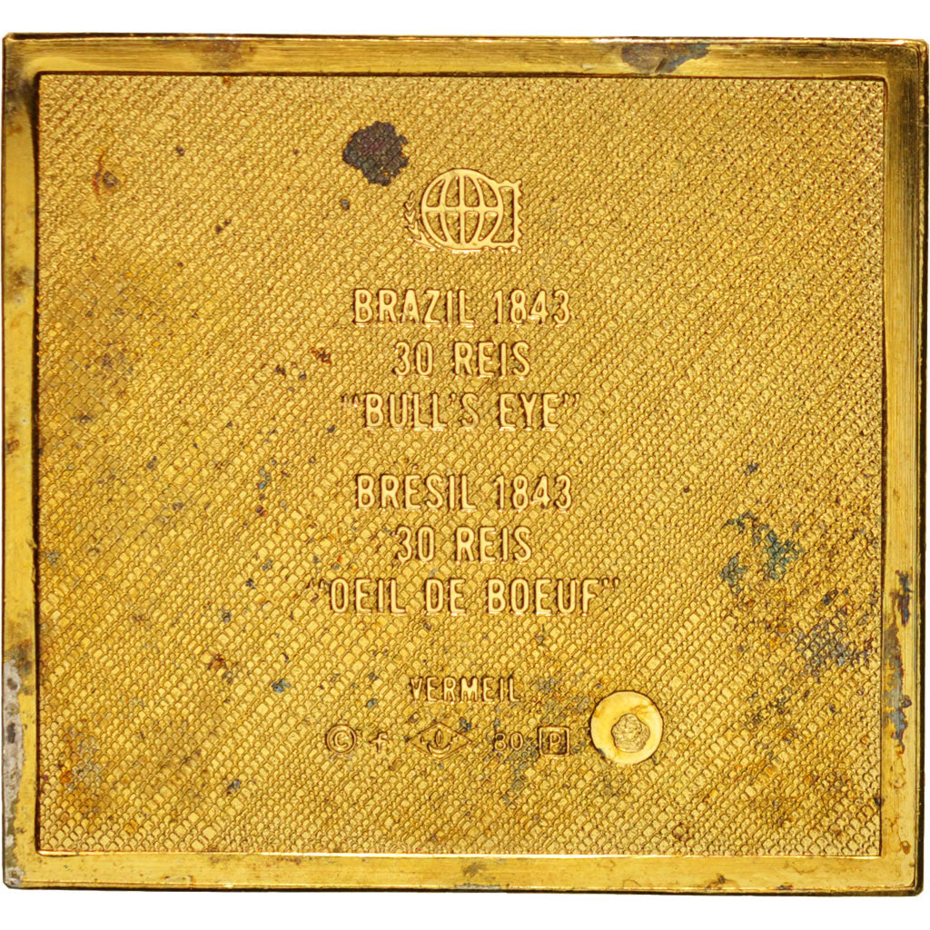 France, Medal, Stamp, 30 Reis, History, SUP, Vermeil