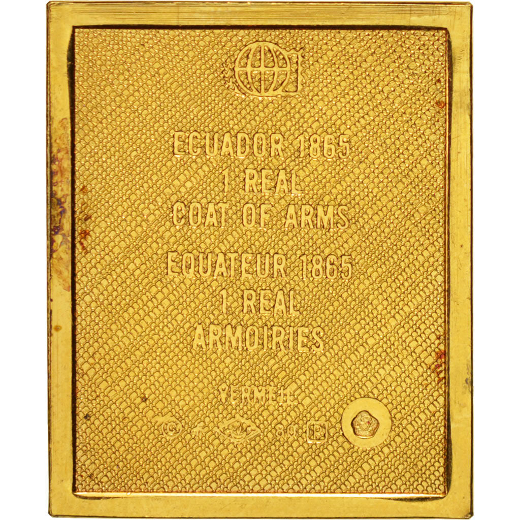 France, Stamp, 1 Real Equador, History, Medal, AU(55-58)
