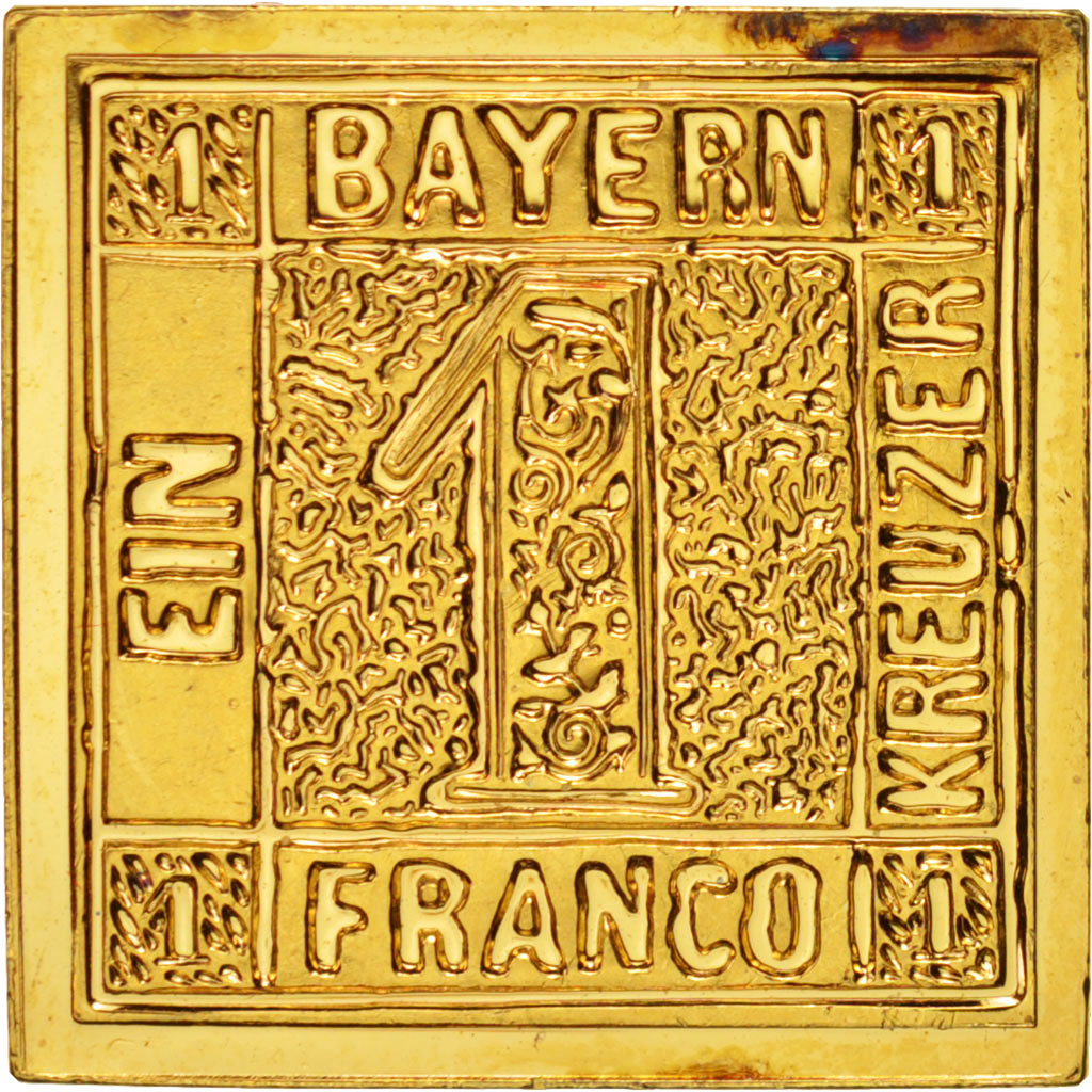 Francia, Medal, Stamp, 1 Kreuzer Bavaria, History, SPL-, Vermeil