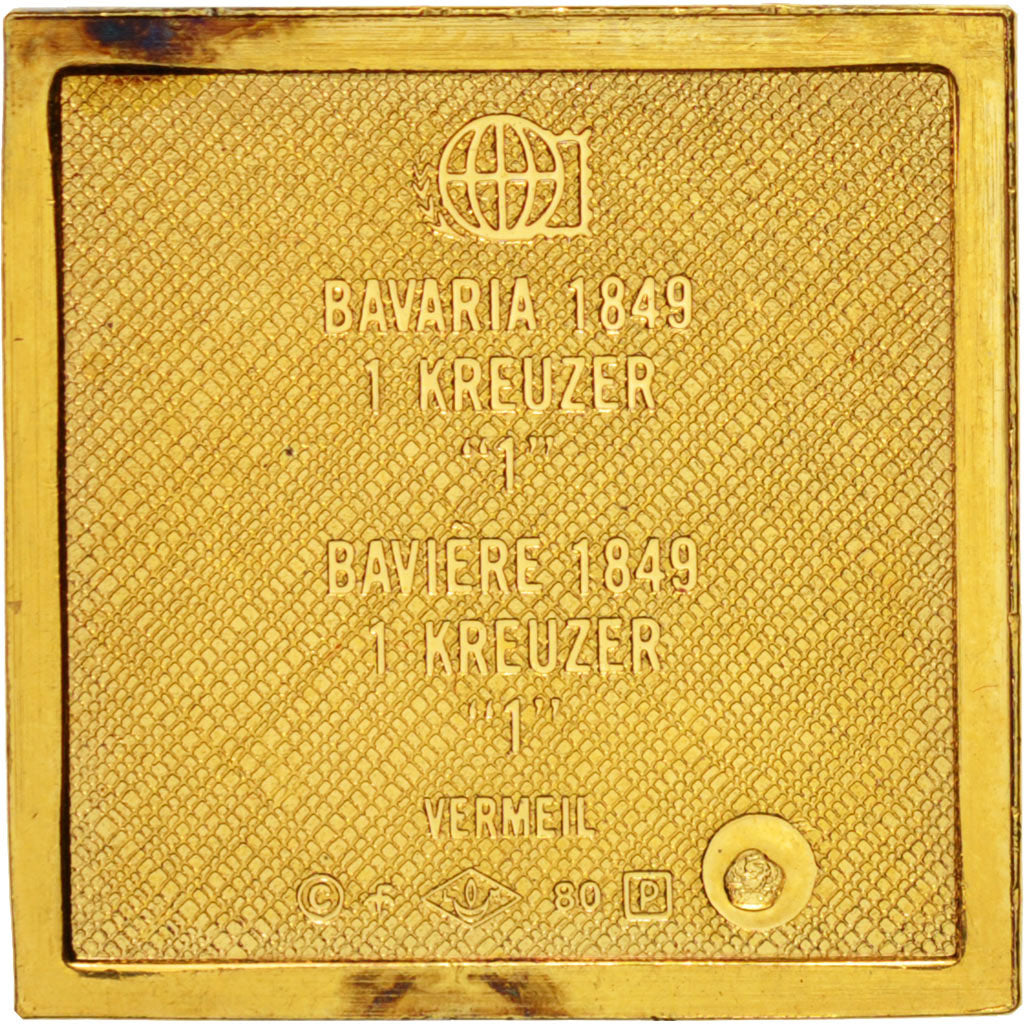 Francia, Medal, Stamp, 1 Kreuzer Bavaria, History, SPL-, Vermeil