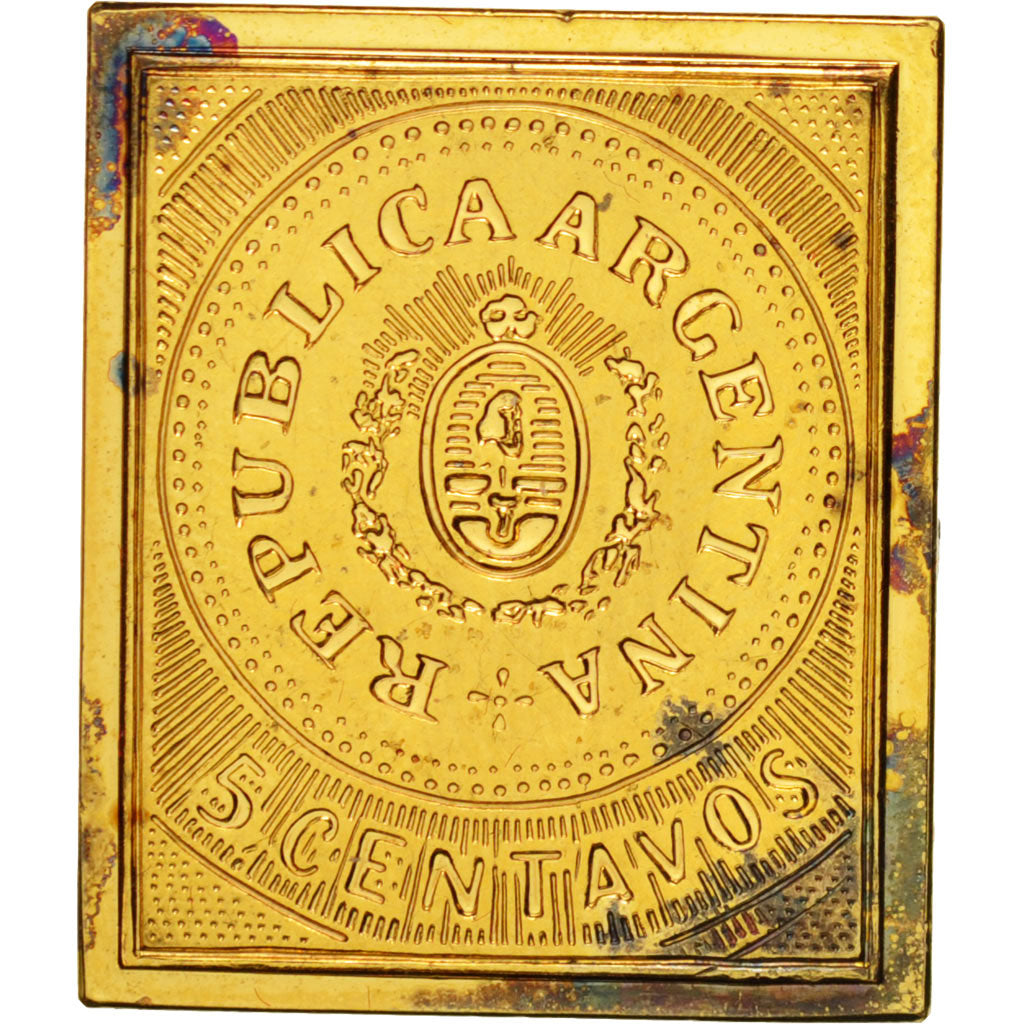 France, Stamp, 5 Centevos Argentina, History, Medal, AU(55-58)