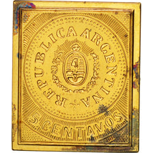 France, Stamp, 5 Centevos Argentina, History, Medal, AU(55-58)
