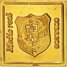 France, Medal, Stamp, 1/2 Real Dominican Republic, History, AU(55-58), Vermeil