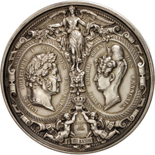 France, Louis-Philippe et Marie-Amélie, History, Medal, 1830, MS(63), Barre