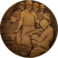Francia, Medal, Capitulation des allemands à Reims le 7 mai, History, Simon