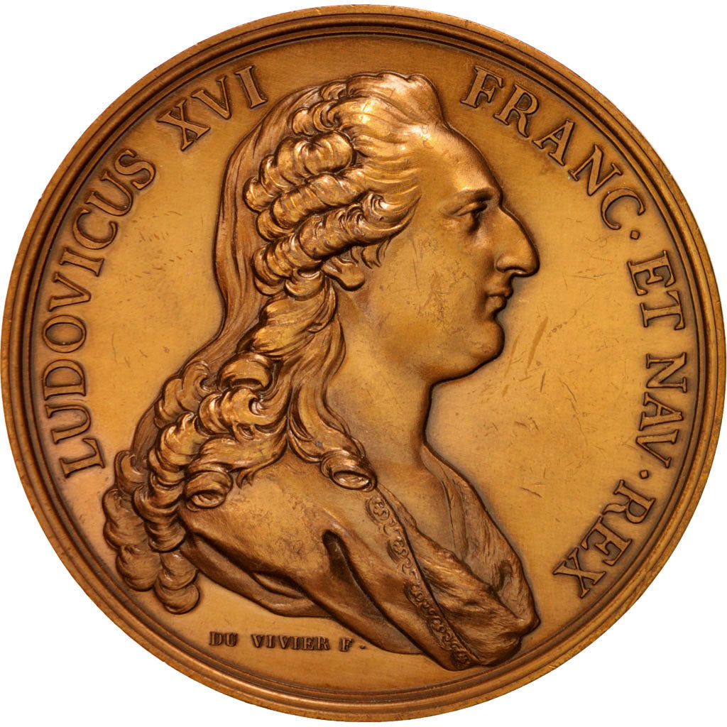 France, Louis XVI et Marie-Antoinette, Louis XVI, History, Medal, AU(50-53)