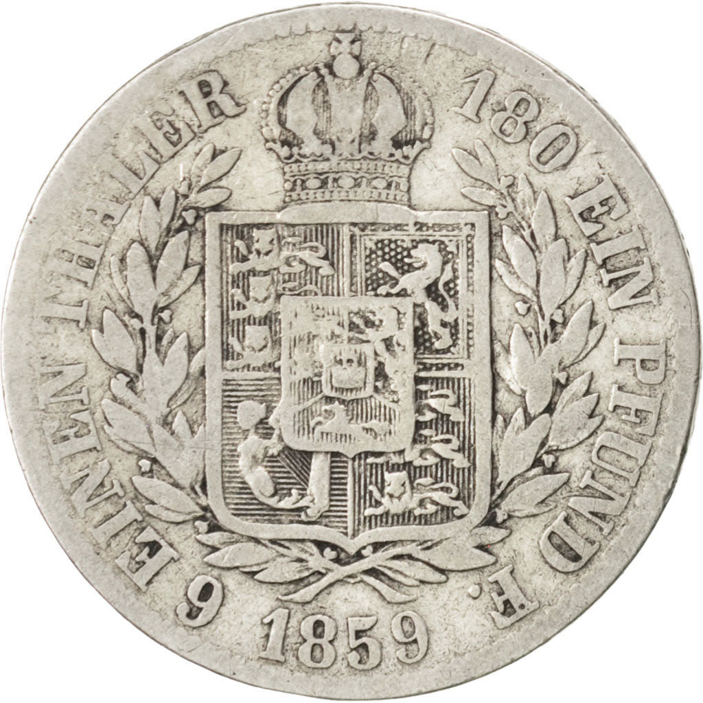 GERMAN STATES, 1/6 Thaler, 1859, Hannover, KM #238, VF(20-25), Silver, 5.00