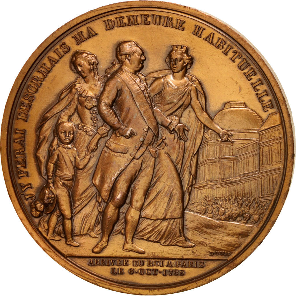 France, History, Louis XVI, Medal, 1989, TTB+, Duvivier, Bronze, 53