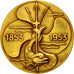 France, Medal, compagnie des bateaux à vapeur du Nord, Shipping, 1953, Baron