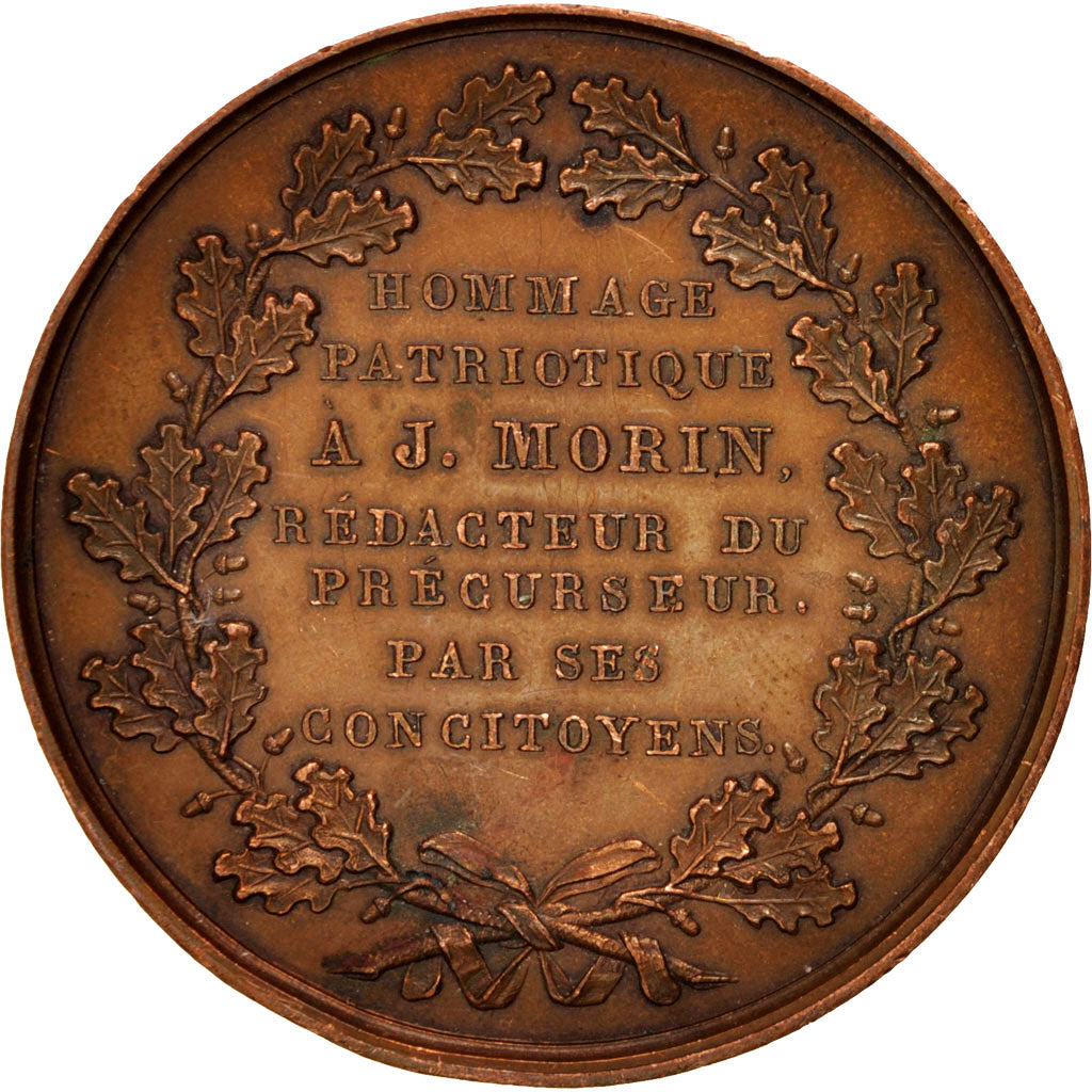 Francja, Medal, Hommage patriotique à J. Morin, Historia, 1830, Dantzell