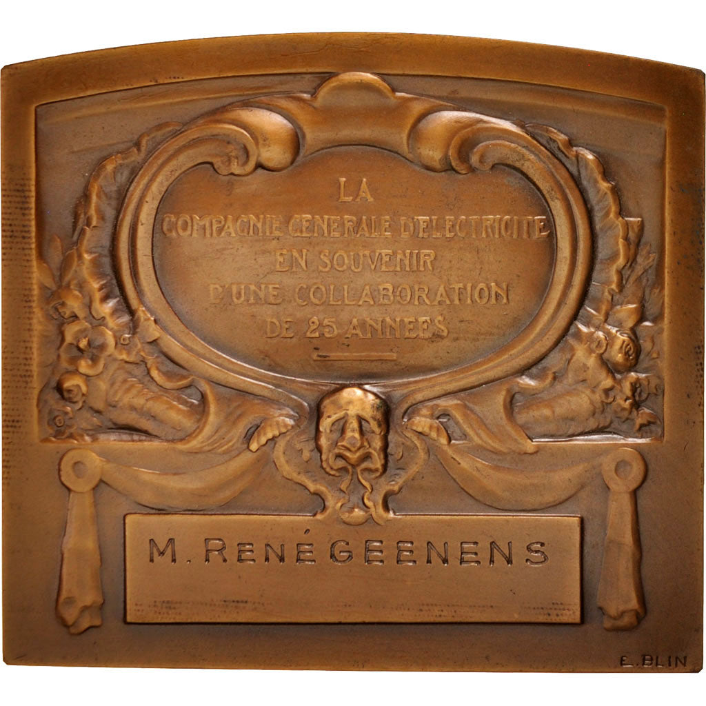 France, Medal, Compagnie Générale d'Electricité, Business & industry