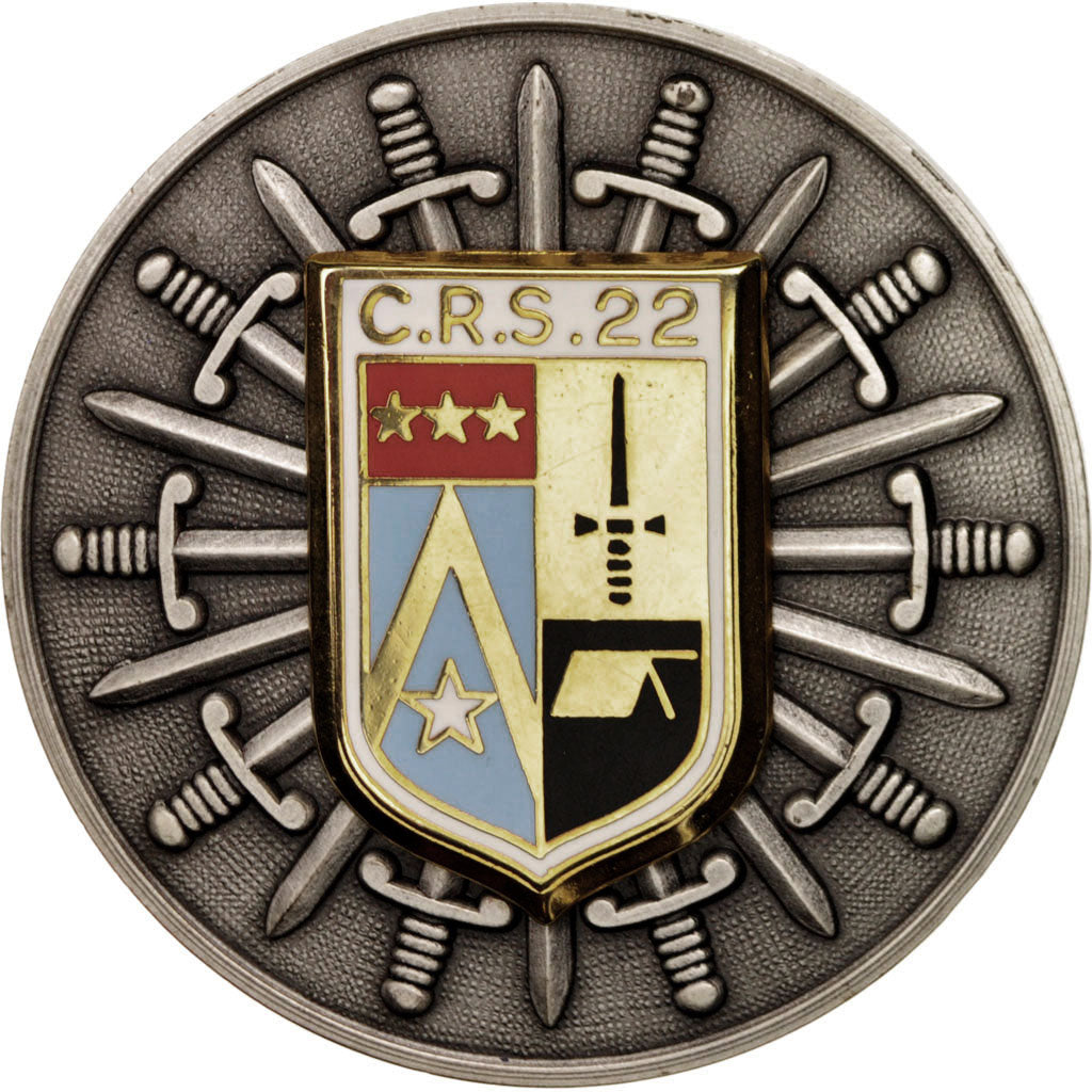Francia, Medal, C.R.S. 22, Politics, Society, War, BB+, Rame