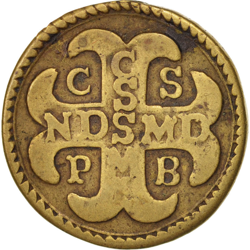 France, Medal, token count, Méreau, Poitiers, Abbaye des Bénédictins, 18EME