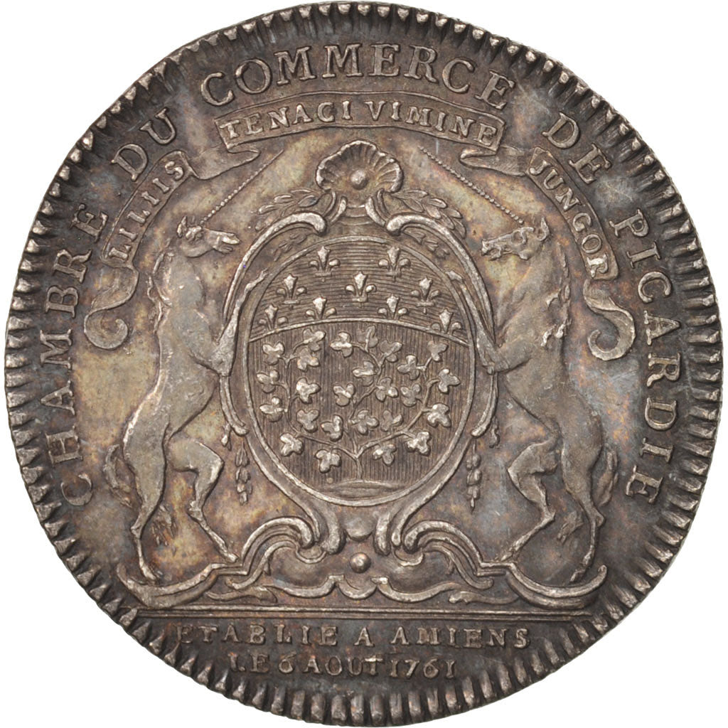 Francia, Token, Trades, Chambre de Commerce de Picardie, 1761, SPL-, Argento