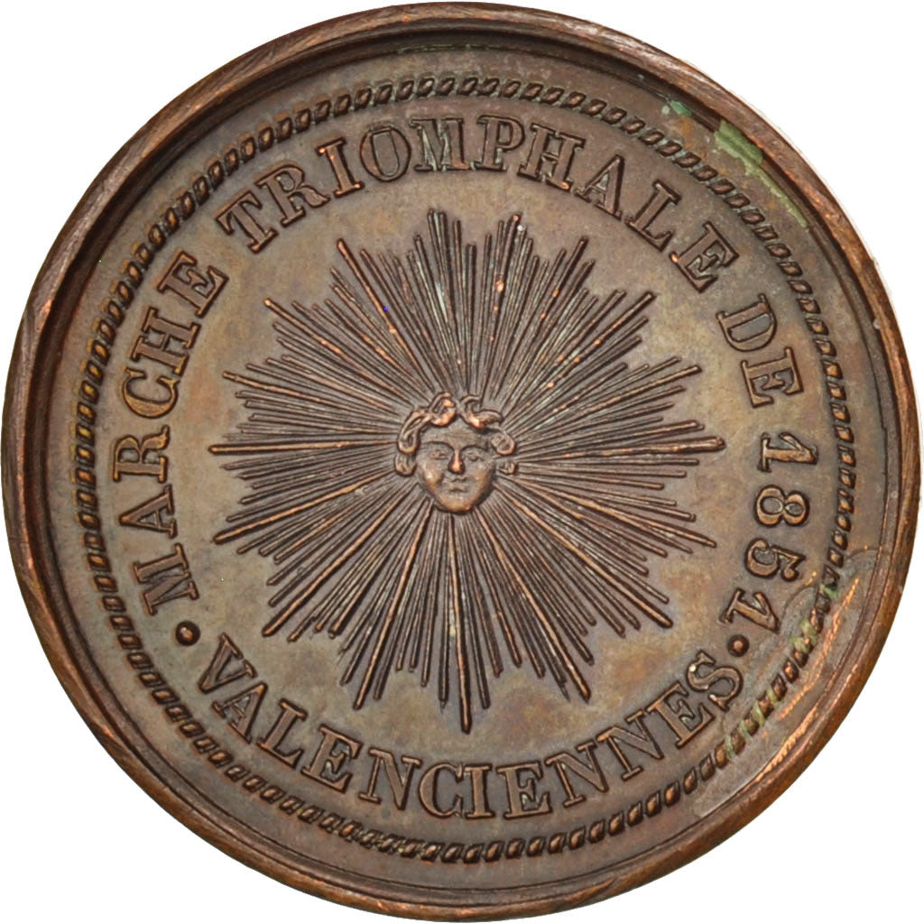 Francia, Medal, Masonic, Société des Incas, Marche de 1851, 1851, EBC, Cobre