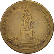 France, Troisième République, Ville de Saint-Quentin, Medal, 1881, AU(50-53)