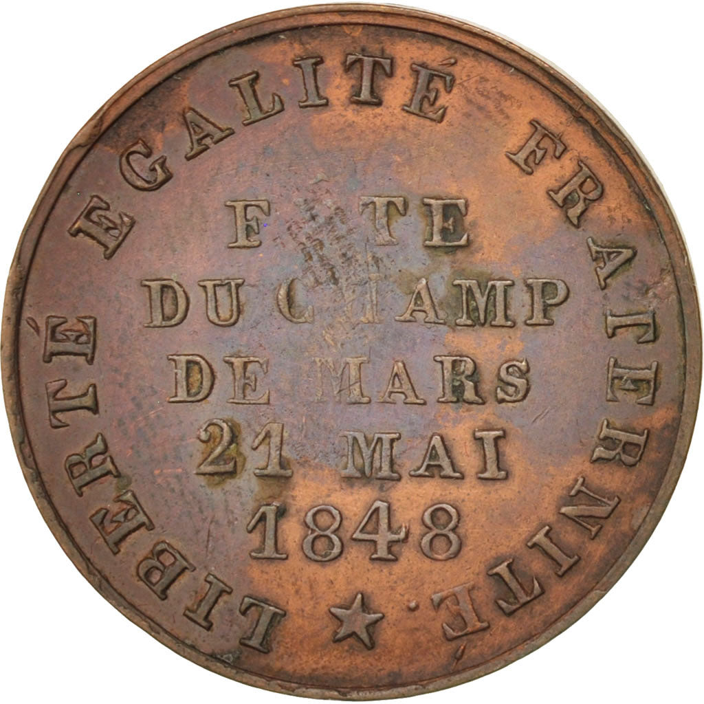 Frankrijk, Token, The French Revolution, Fête du Champ de Mars, 1848, ZF+
