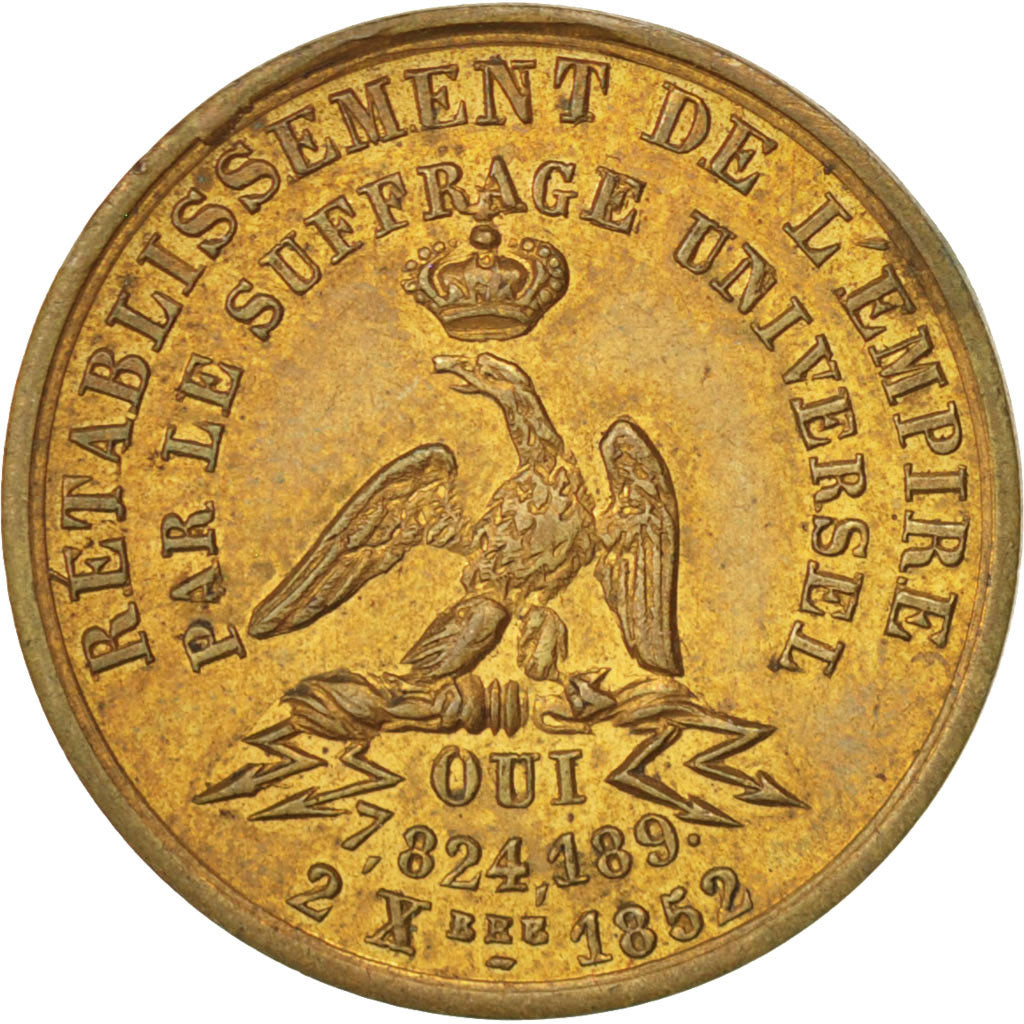 Francia, Token, Second Empire, Rétablissement de l'Empire par le Suffrage
