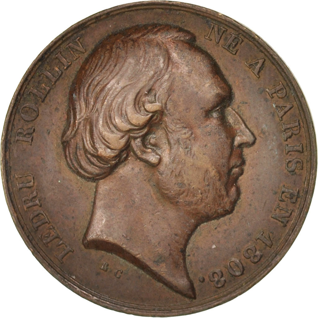 France, Medal, Ledru Rollin, Gouvernement Provisoire, 1848, EF(40-45), Copper