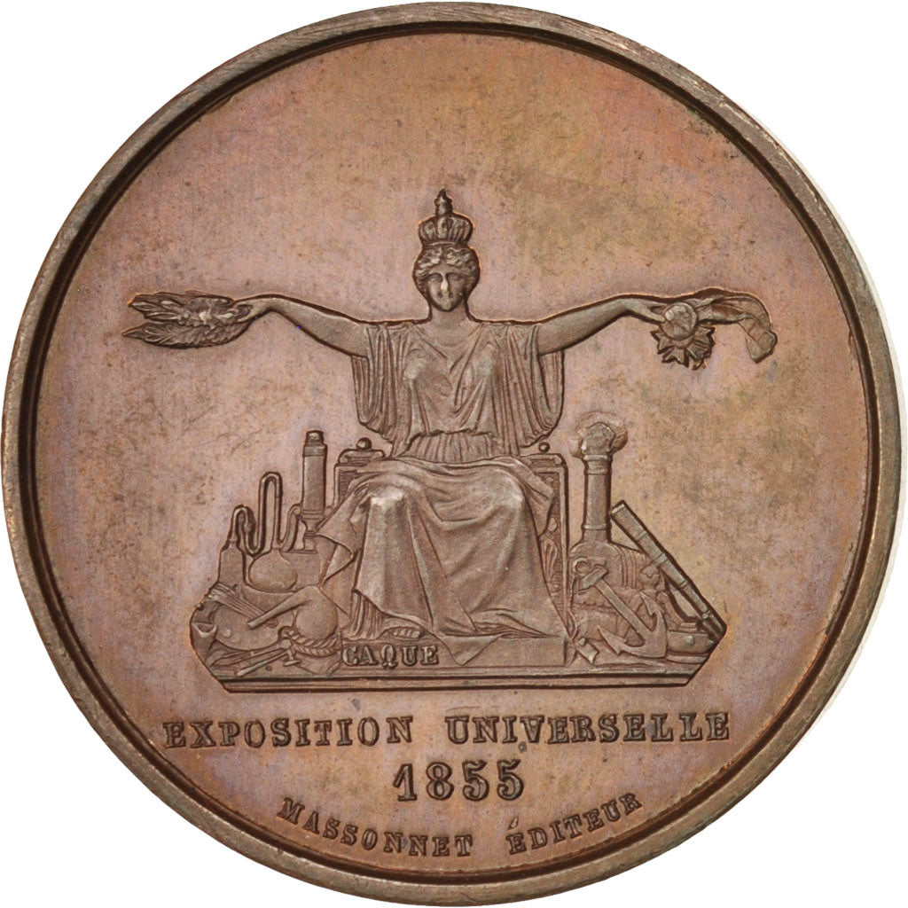France, Token, Second Empire, Worldwide exhibition 1855, 1855, Caqué