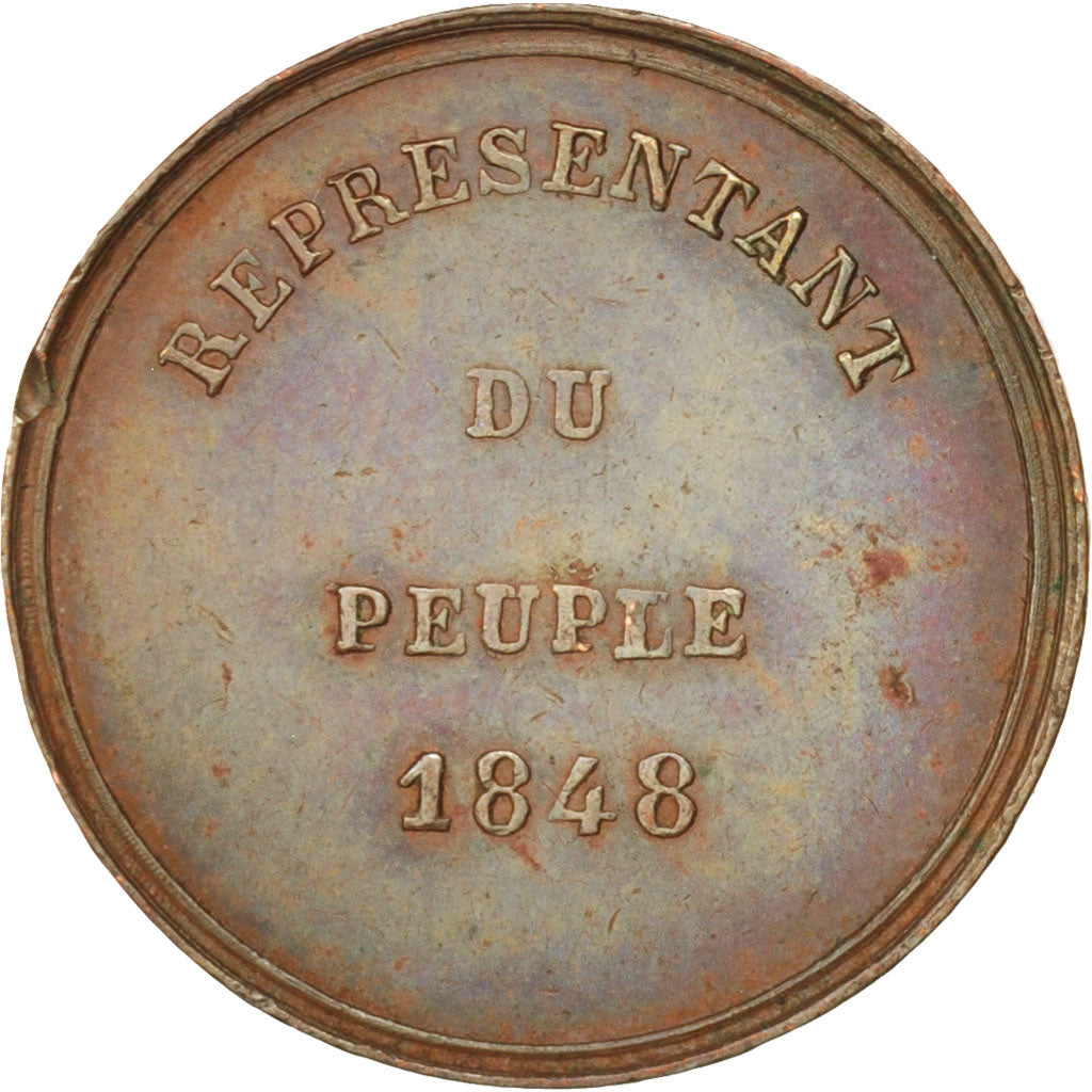 France, Token, Louis Napoléon Bonaparte, 1848, AU(55-58), Copper