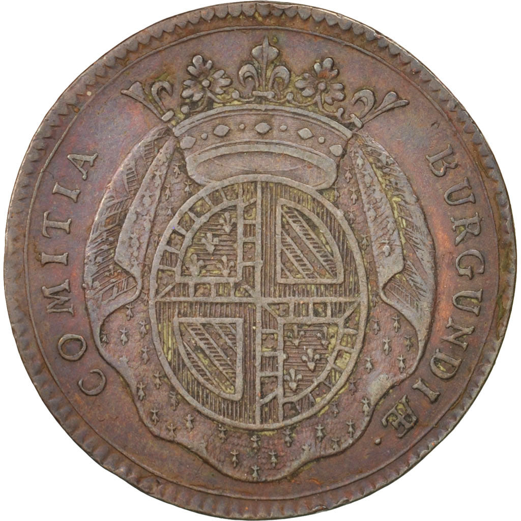 France, Token, Royal, Etats de Bourgogne, 1735, EF(40-45), Copper