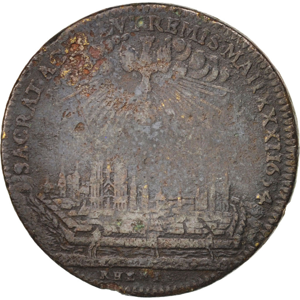 Frankreich, Royal, Louis XIV coronation, Louis XIV, Medal, 1654, F(12-15), Co...