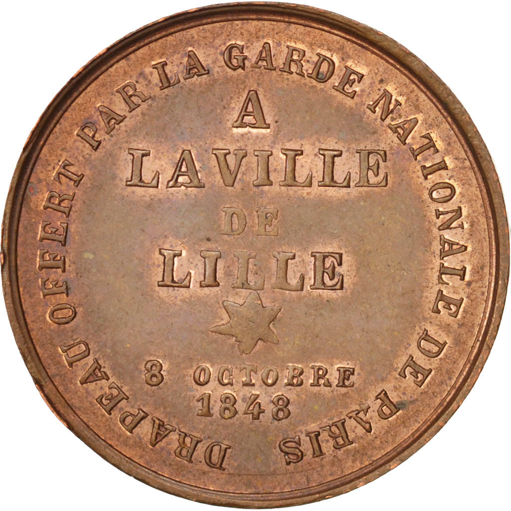 Francja, Token, Ville de Lille, Drapeau offert par la Garde Nationale de Paris