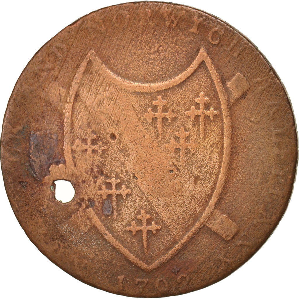 United Kingdom , Trades, Nathaniel Bolingbroke, Token, 1792, VF(20-25), Copper