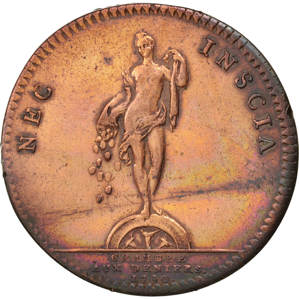 France, Royal, Chambre aux Deniers, Louis XV, Token, 1730, TTB+, Duvivier, Cu...