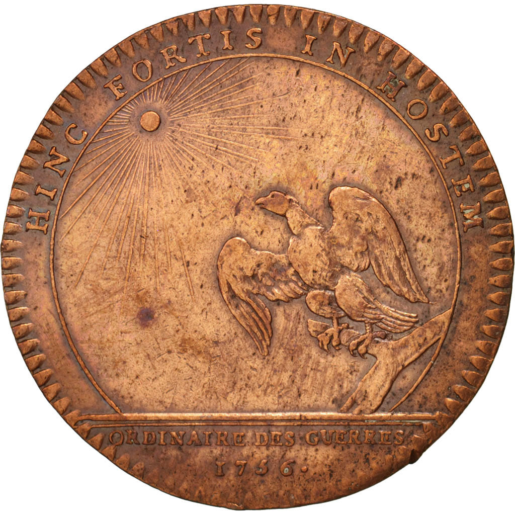 Frankreich, Royal, Extraordinaire des Guerres, Louis XV, Medal, 1756, AU(50-5...