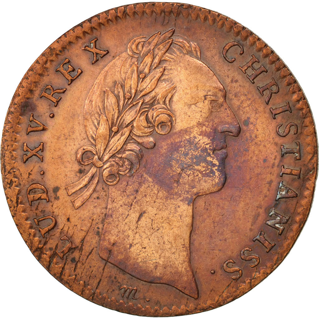 France, Jeton, Royal, Trésor Royal, Louis XV, 1756, SUP, Cuivre, Feuardent:2094