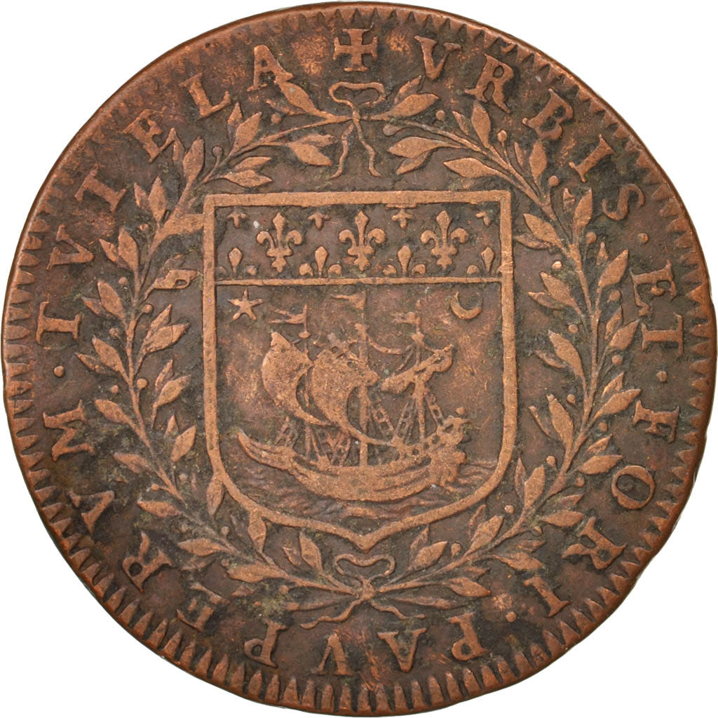 France, Token, Royal, Louis Bellavoine, receveur génrale des pauvres, 1662