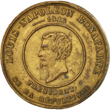 France, Louis Napoléon Bonaparte, Token, 1848, TTB+, Brass, 23